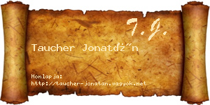 Taucher Jonatán névjegykártya